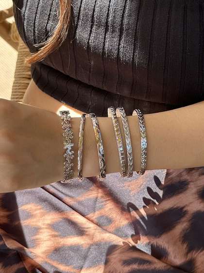 Just Lil Things Set
                        Of 6 Bangle-Style Bracelet