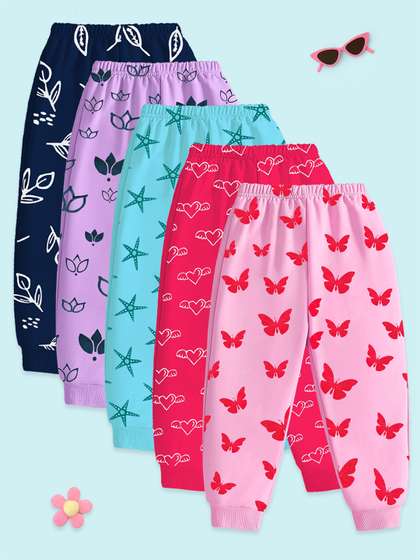 YK Pack of 5 Regular Fit
                    Baby Girls Pyjamas