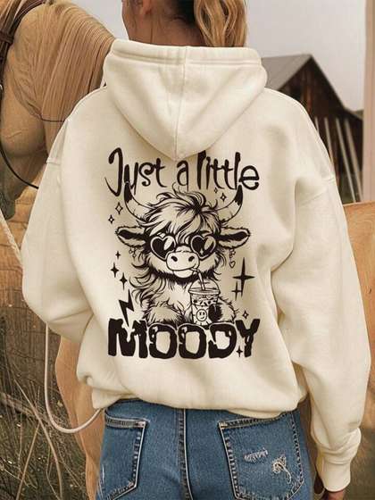 KASHIAN Women
                          Graphic Printed Hooded Cotton Pullover
                          Sweatshirt