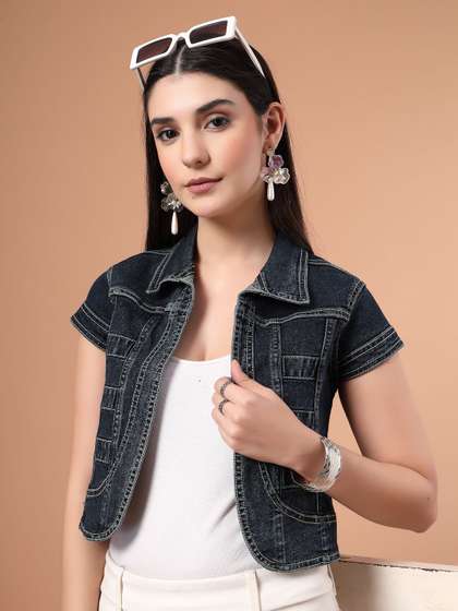 Style Quotient Open Front Crop Shrug