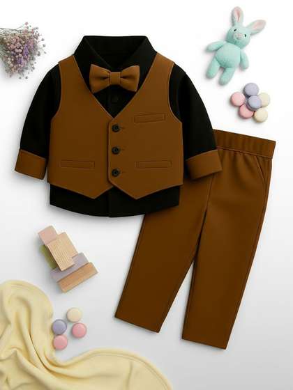 FABMYTRA Boys Pure
                    Cotton Suit