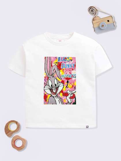 YK X Minute Mirth Girls
                    Bugs Bunny Printed T-shirt