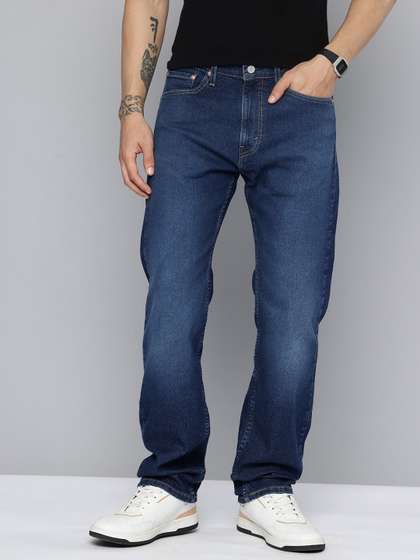Levis Men 505 Straight Fit Light Fade Stretchable Jeans