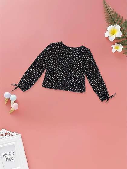 Pantaloons Junior Girls
                    Floral Printed Tie-Ups Top