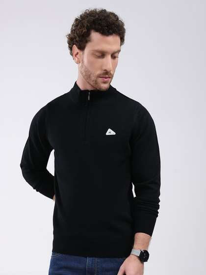 Monte Carlo Mock
                        Neck Cotton Pullover Sweaters