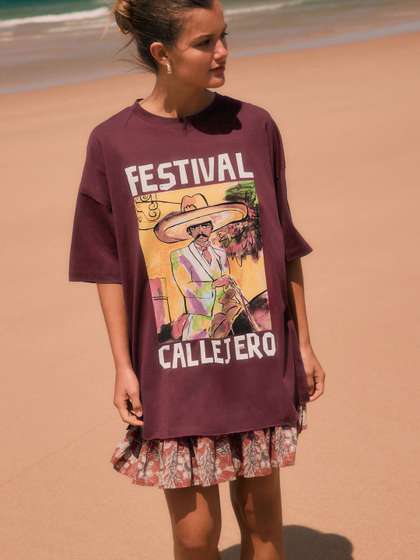 NEXT Printed Pure
                          Cotton Oversized T-shirt