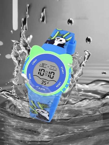 EWWE Kids Printed Dial
                    & Straps Digital Waterproof Multi Function Watch
                    2206 Cat-DarkBlue