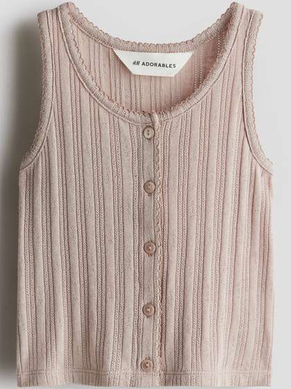 H&M Pointelle Jersey
                    Vest Top