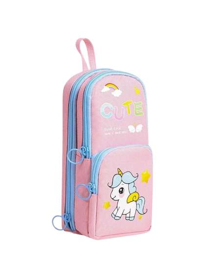 AUGEN Kids Large
                      Capacity 6-Layer With 3 Compartments Pencil Pouch