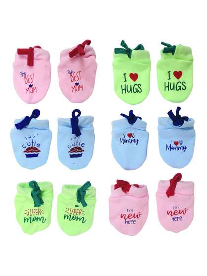 Mom's Darling Kids
                      Pack of 6 Printed Cotton Mittens Gloves