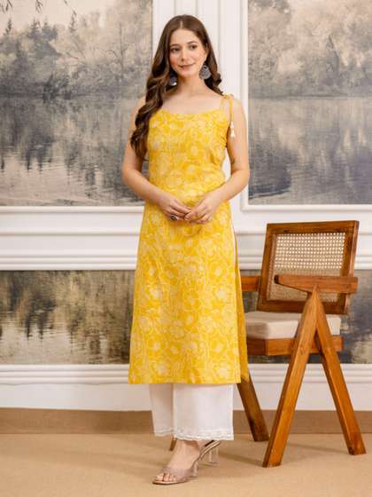 Anouk Rustic Women
                        Floral Printed Pure Cotton Kurta