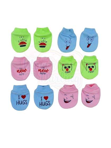Mom's Darling
                    Kids-Unisex Pack of 6 Pairs Organic Cotton Mittens
