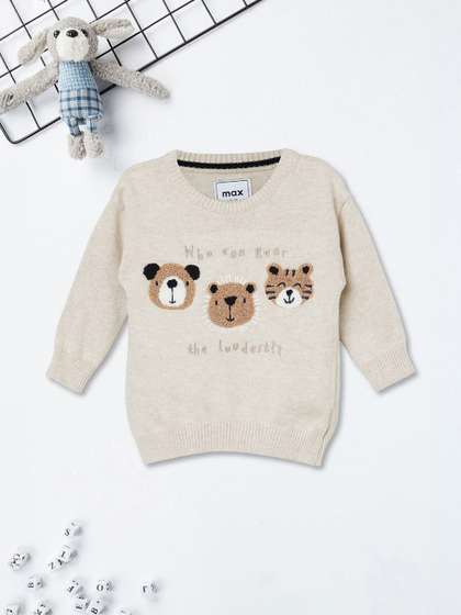 max Boys Embroidered
                    Cotton Pullover