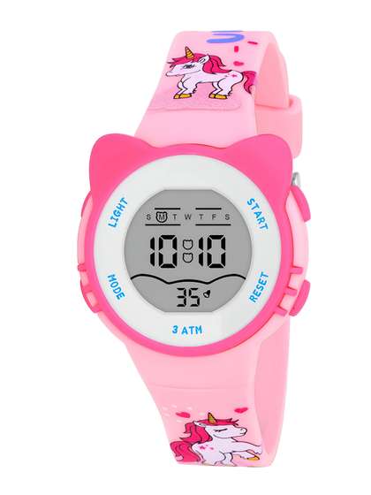 EWWE Kids Printed Dial
                    & Straps Digital Multi Function Watch 2206 Cat