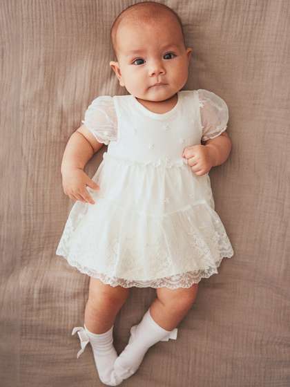 H&M Girls
                    Embroidered Mesh Bodysuit Dress