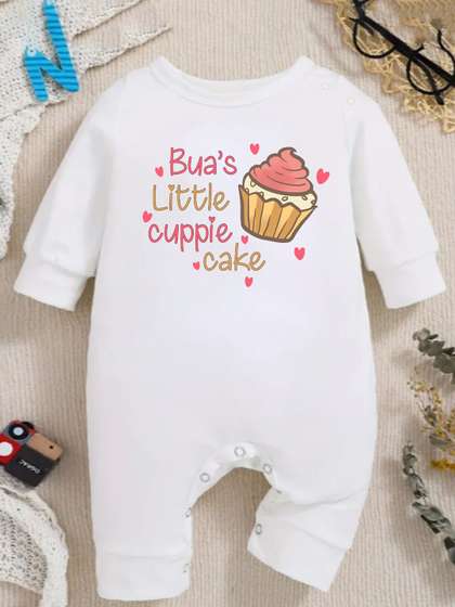 KNITROOT Infant Bua's
                      little cupa cake Printed Pure Cotton Romper