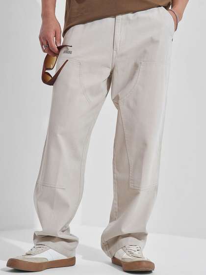 HIGHLANDER Men
                          Cotton High-Rise Loose Fit Cargos Trousers
