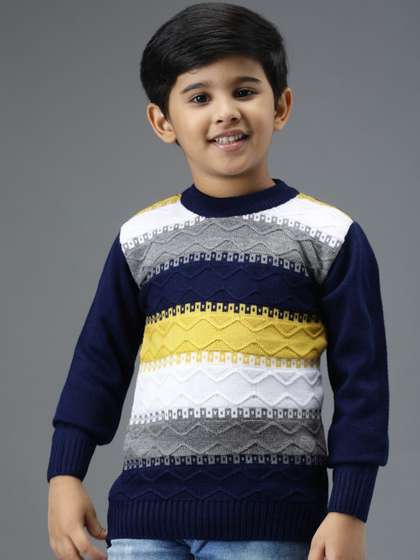 Anixa Boys Pack of 2
                      Printed Crew Neck Winter Sweater