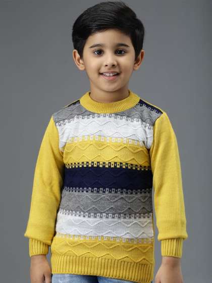 Anixa Boys Pack of 2
                      Printed Crew Neck Winter Sweater