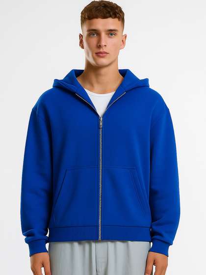 Besick Men Hooded
                        Solid Cotton Lightweight Bomber Jacket
