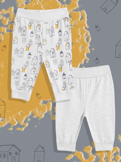 mothercare Infant Pack
                    Of 2 Printed Pure Cotton Joggers