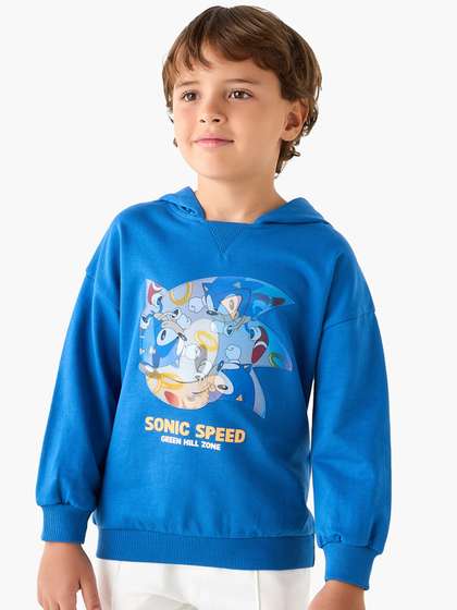 Juniors by Babyshop Boys
                    Graphic Printed Full Sleeve Hooded Sweatshirt
