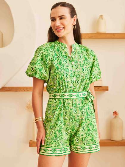 House of Sal Women
                        Isle Printed Playsuit