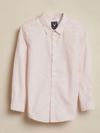 Allen Solly Junior Boys
                    Geometric Printed Spread Collar Pure Cotton Casual
                    Shirt
