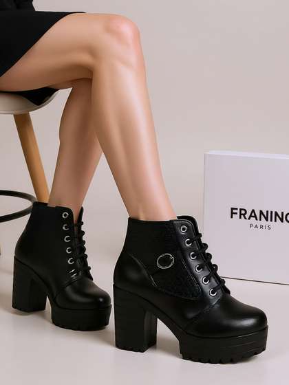Chunky Block Heeled Boots