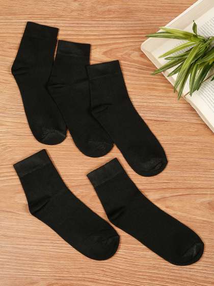 Teakwood Leathers Men
                      Pack Of 5 Pure Cotton Above Ankle Length Socks