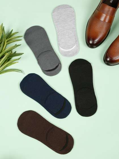 Teakwood Leathers Men
                    Pack Of 5 Pure Cotton Shoe Liner Socks
