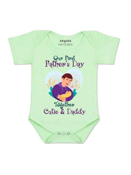Arvesa Kids Happy
                      Father Days Printed Romper