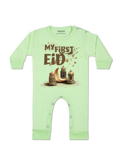 Arvesa Kids My First Eid
                    Printed Baby Romper