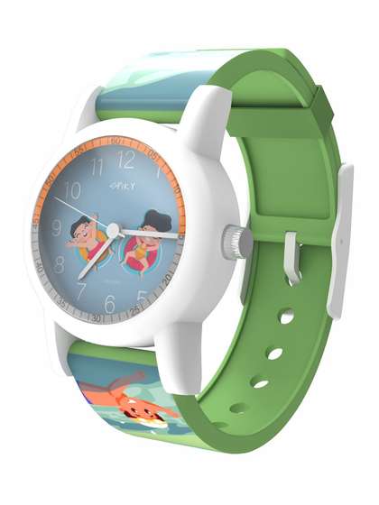 Spiky Kids Printed Dial
                    Straps Analogue Watch SLEEK_C5_Grn