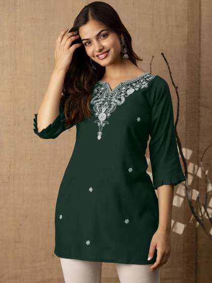 ERUDITE CLUB Women Embroidered Kurti