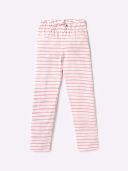 GAP Girls Striped
                    Mid-Rise Skinny Fit Cotton Ankle Length Leggings