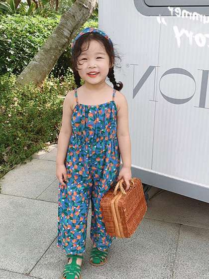 StyleCast x Revolte
                    Girls Printed Shoulder Straps Basic Jumpsuit