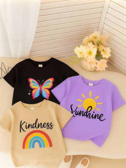 DAMN GUD DG Girls Cotton
                    Tshirts