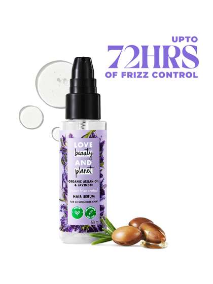 Love Beauty &
                      Planet Argan Oil & Lavender Hair Serum for
                      Frizz-Free Hair - 200ml