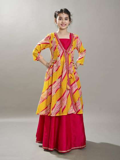 Bitiya by Bhama Girls
                      Printed Ready to Wear Lehenga & Choli With
                      Jacket