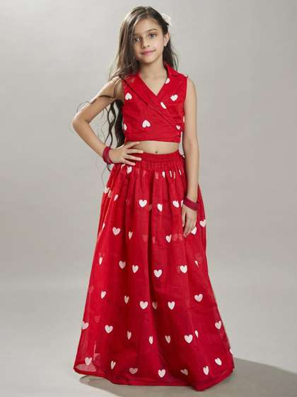 Bitiya by Bhama Girls
                      Heart Embroidered Thread Work Ready to Wear
                      Lehenga & Choli