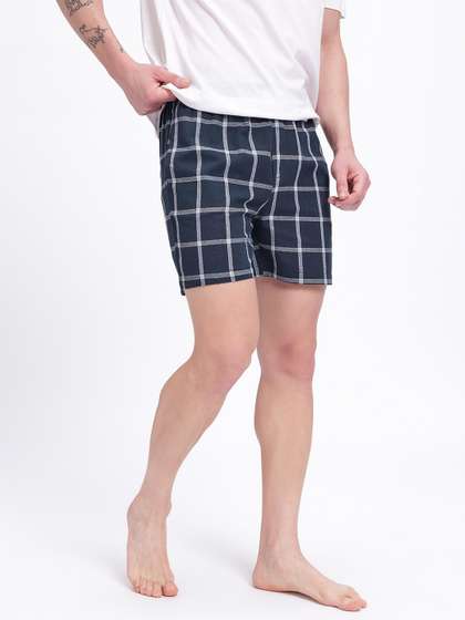 glitchez Men
                        Windowpane Checked Boxers