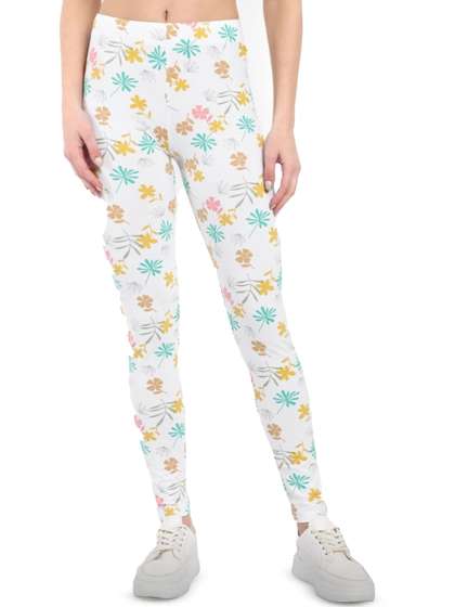 ONE SKY Floral
                          Printed Ankle Length Slip-On Leggings