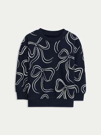 Marks & Spencer
                      Cotton Rich Bow Print Sweatshirt