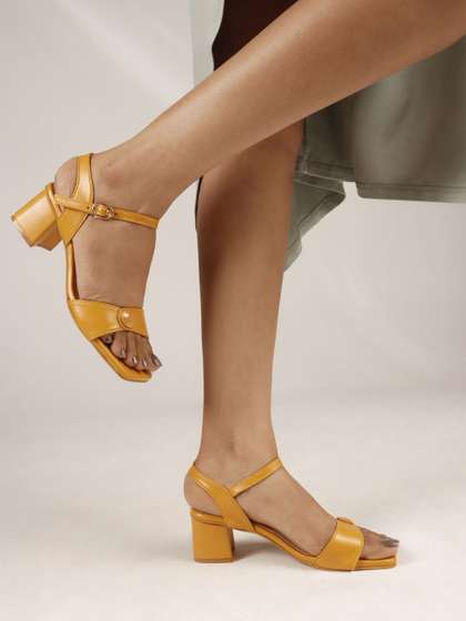 Block Sandals with Buckles