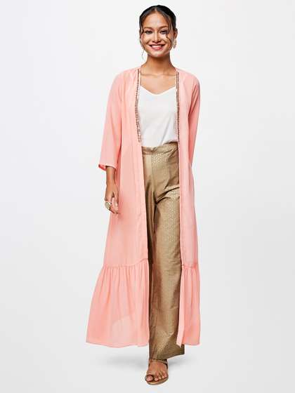 Global Desi Women
                        Open Front Longline Shrug