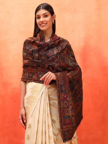 Pashmoda Floral
                        Woven Design Shawl