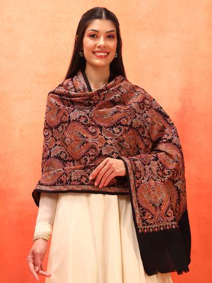 Pashmoda Paisley
                        Embroidered Shawl