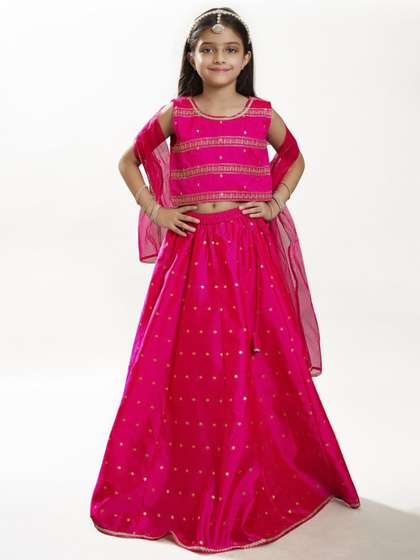 Bitiya by Bhama
                        Girls Embroidered Ready to Wear Lehenga &
                        Blouse With Dupatta