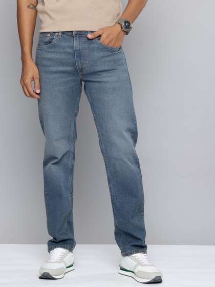 Levis Men 505 Straight Fit Stretchable Jeans